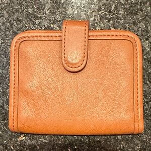 Coach Tan Leather Snap Wallet